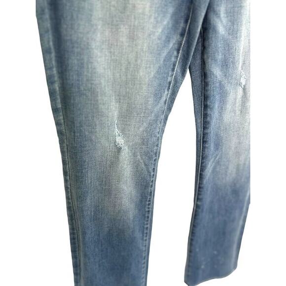 NYDJ Slim Bootcut Lift xTuck Stretch Jeans Size 8 Bleach Splatter Sandspur NWT - Picture 3 of 11
